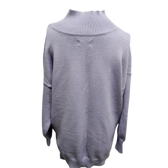 Maeve Anthropolgie Crystal Tunic Sweater Womens SZ XL Lavender Mock Neck Casual - Picture 3 of 4